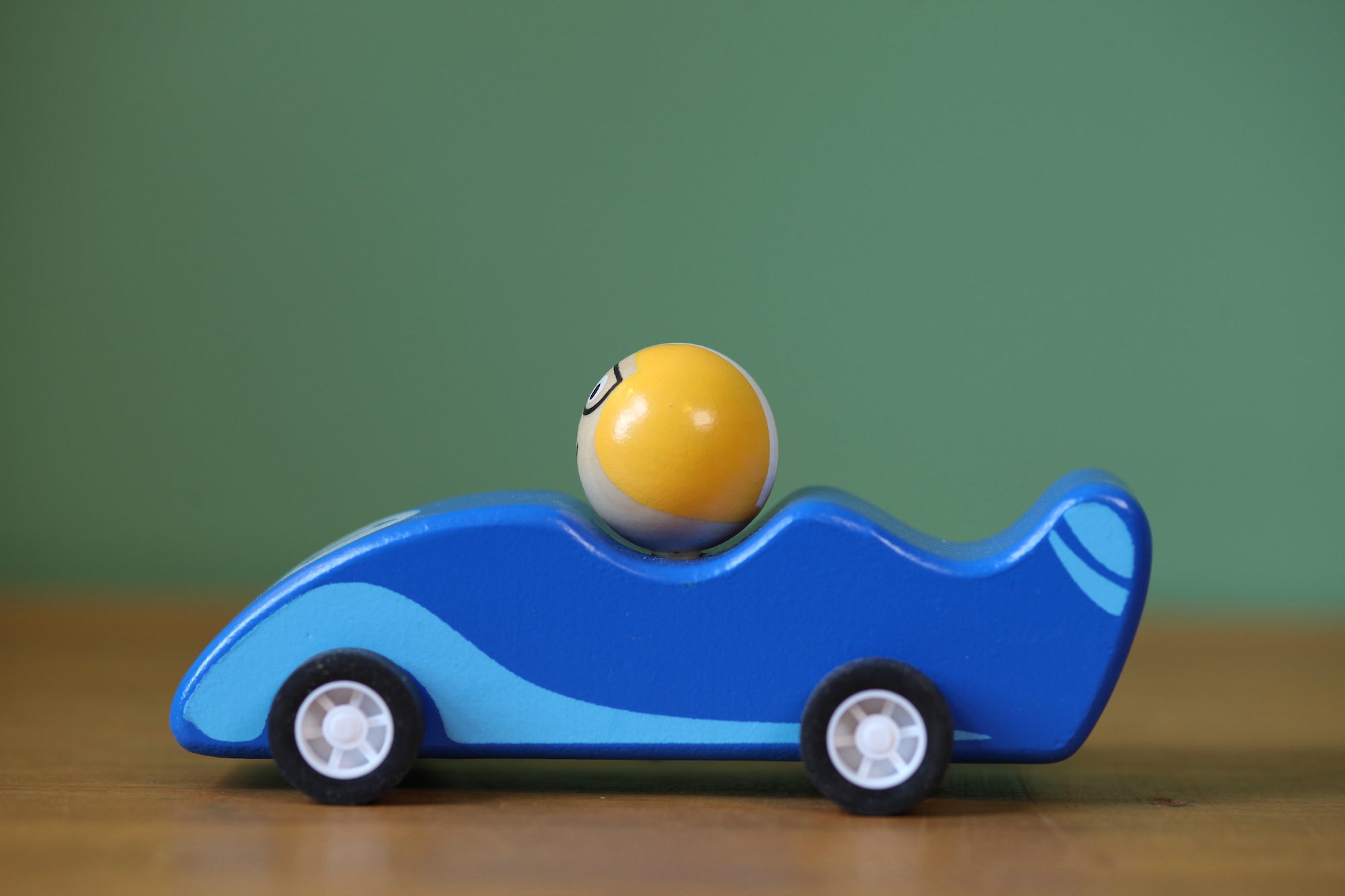 Wooden Pull Back Racing Car