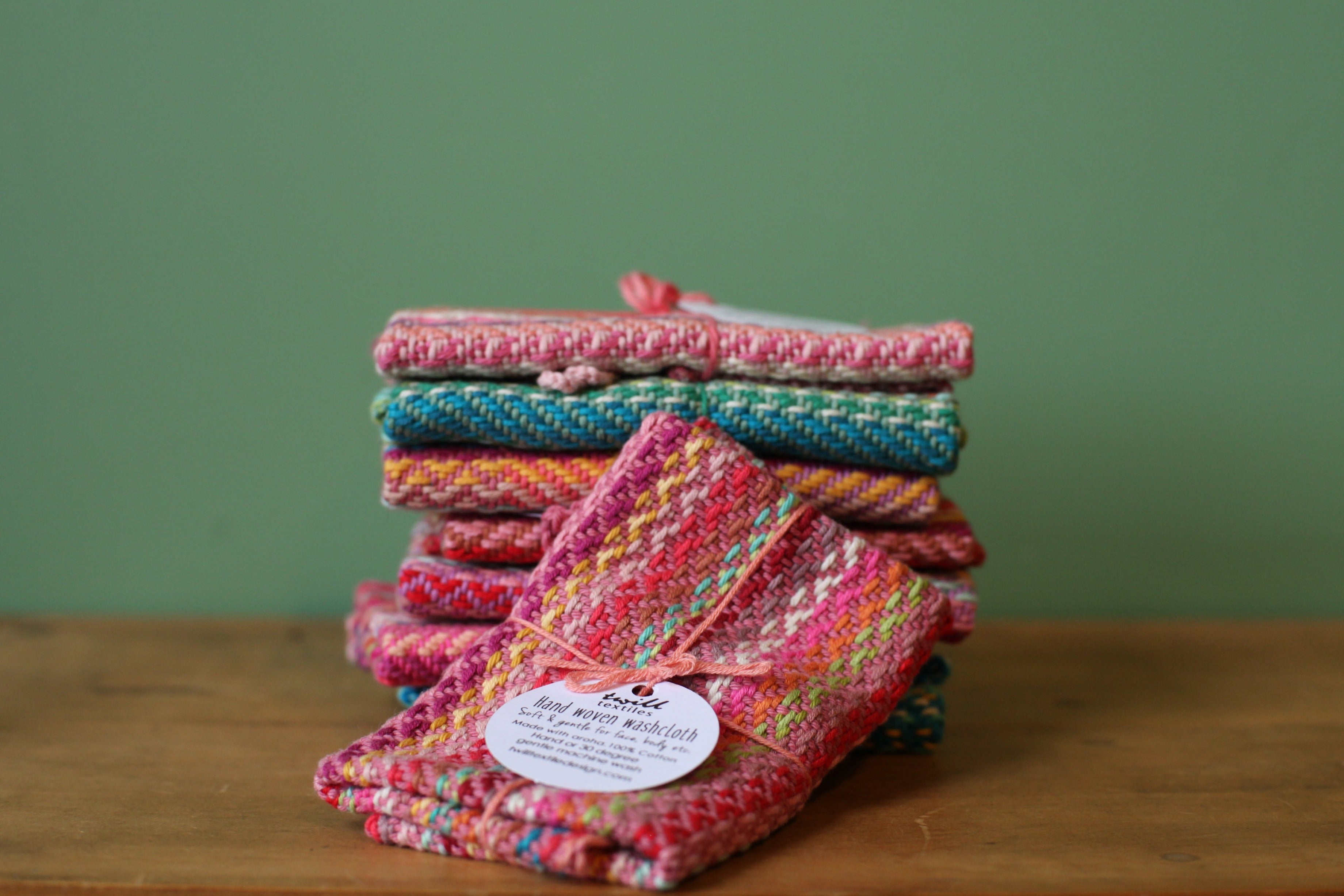 Twill Textiles Hand Woven Washcloth