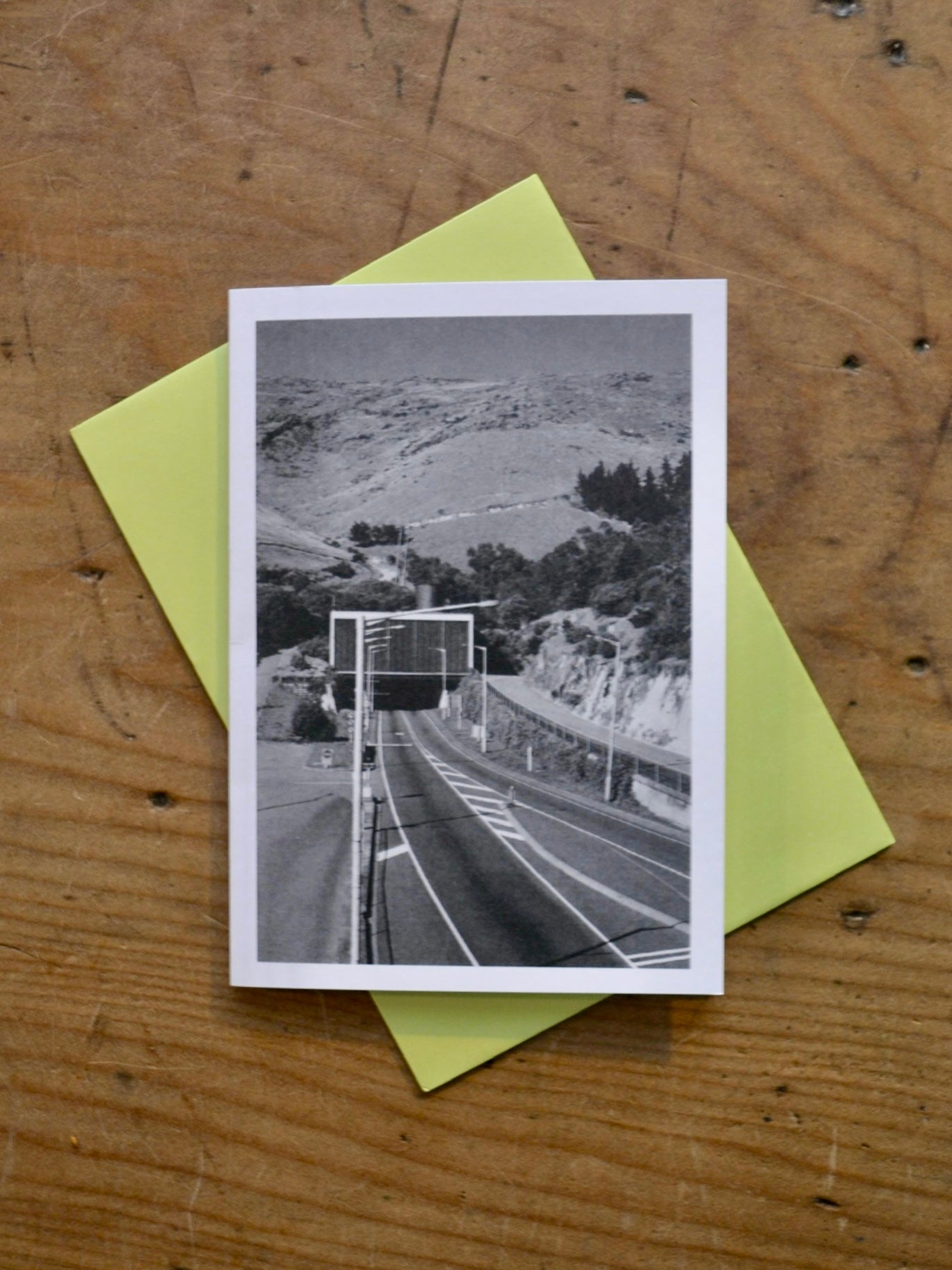 Lyttelton Tunnel Entrance Card.        - photo- Maree Henry