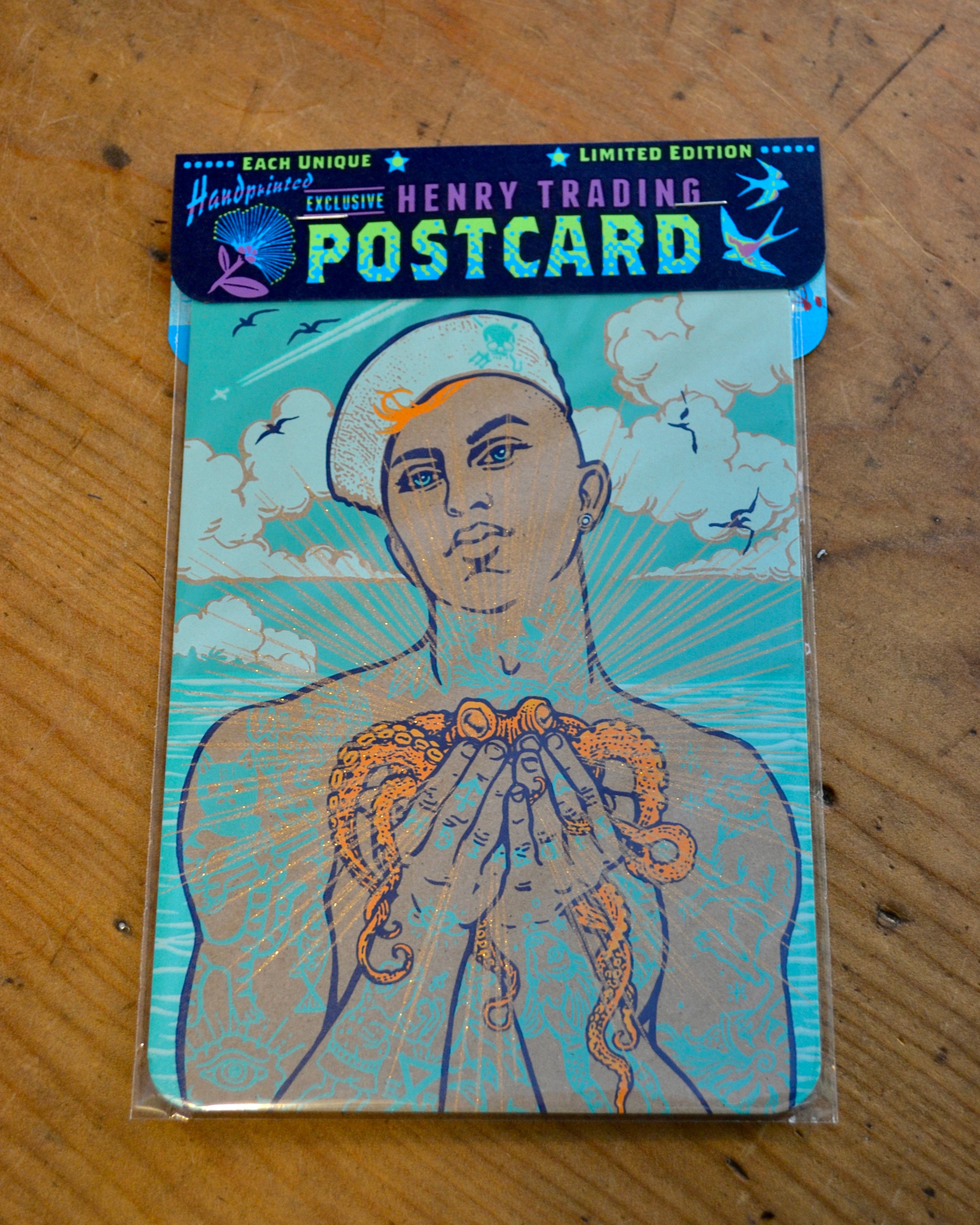 Henry Trading & Safran House Screen Print Post Card - Erasmus & Sergei