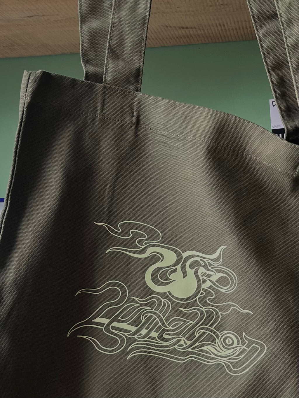 Rory Tote bag Green bird Lyttelton