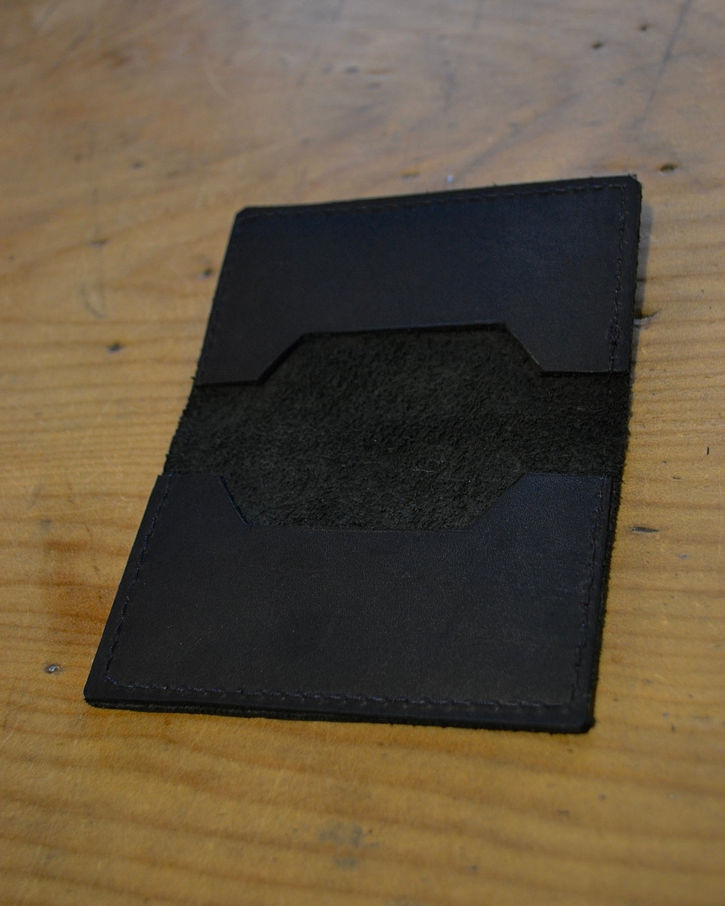 Malcolm - Black Leather Folded Wallet