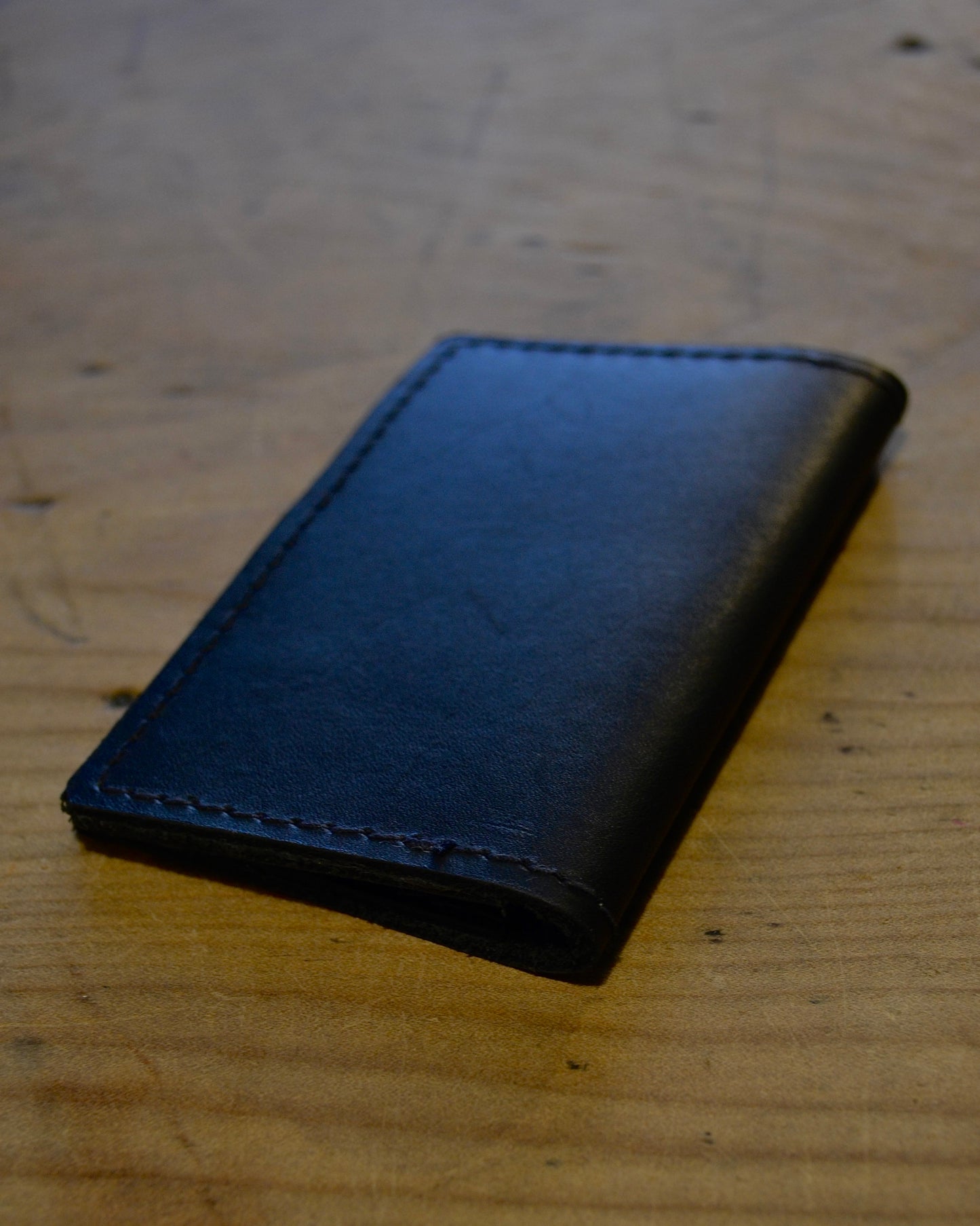 Malcolm - Black Leather Folded Wallet