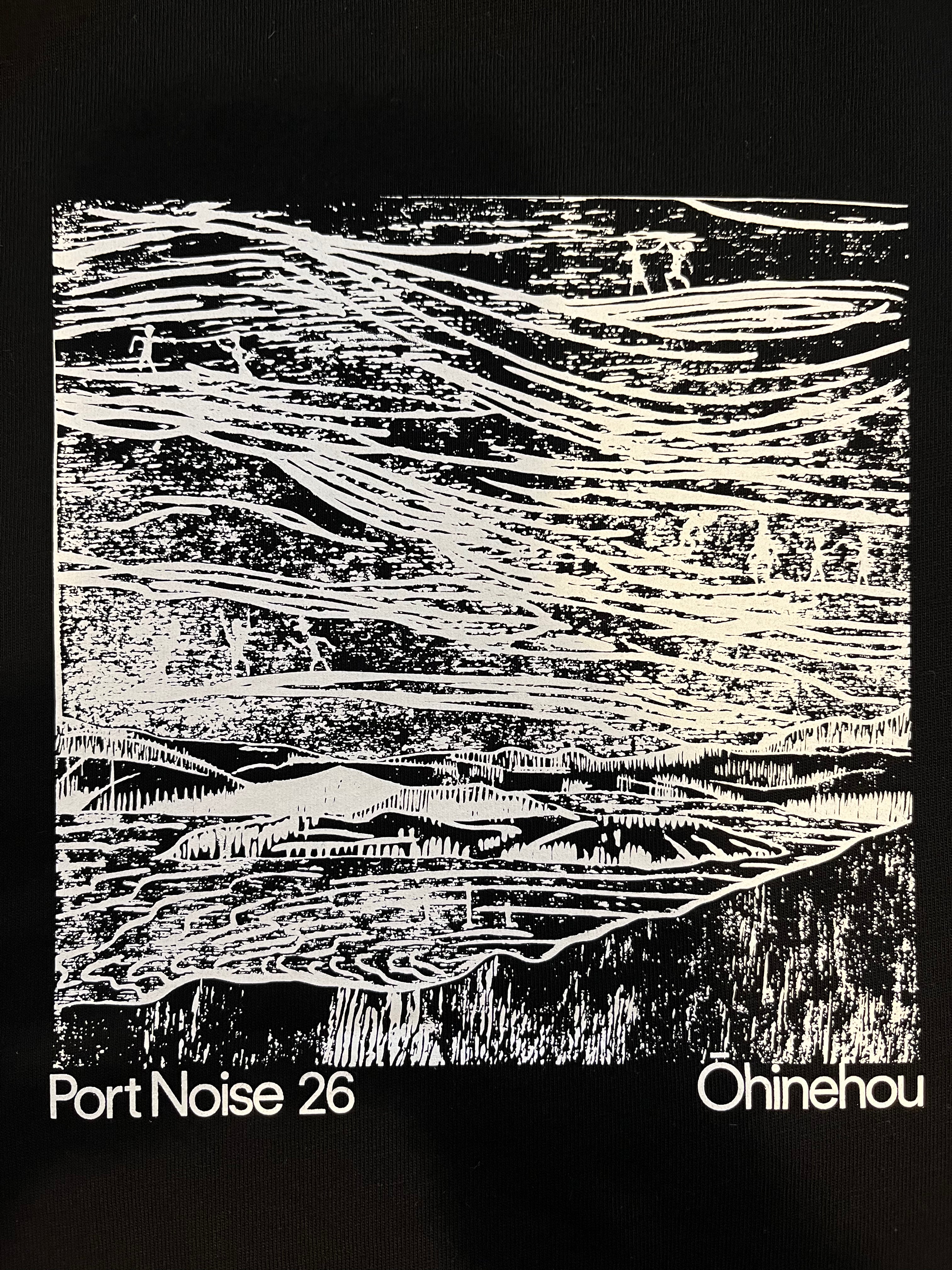 Port Noise 2026 T Shirt black and white, artwork by Tjalling De Vries