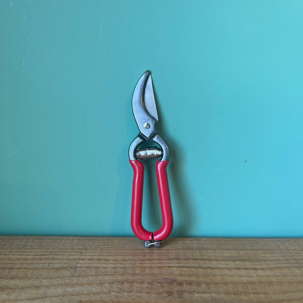 Red Handled Garden Snips - Stainless Steel