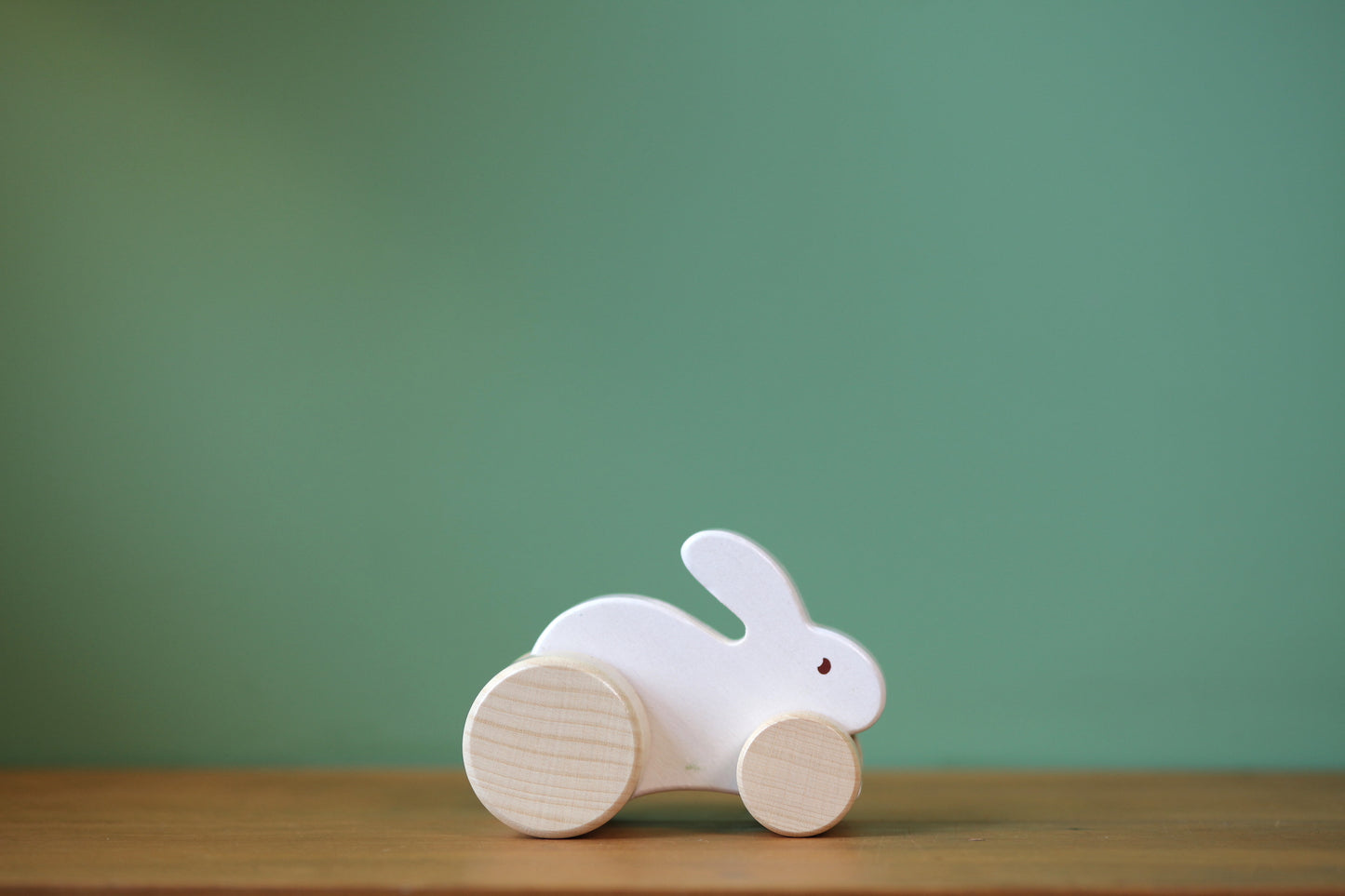 Wooden Rabbit on Wheels