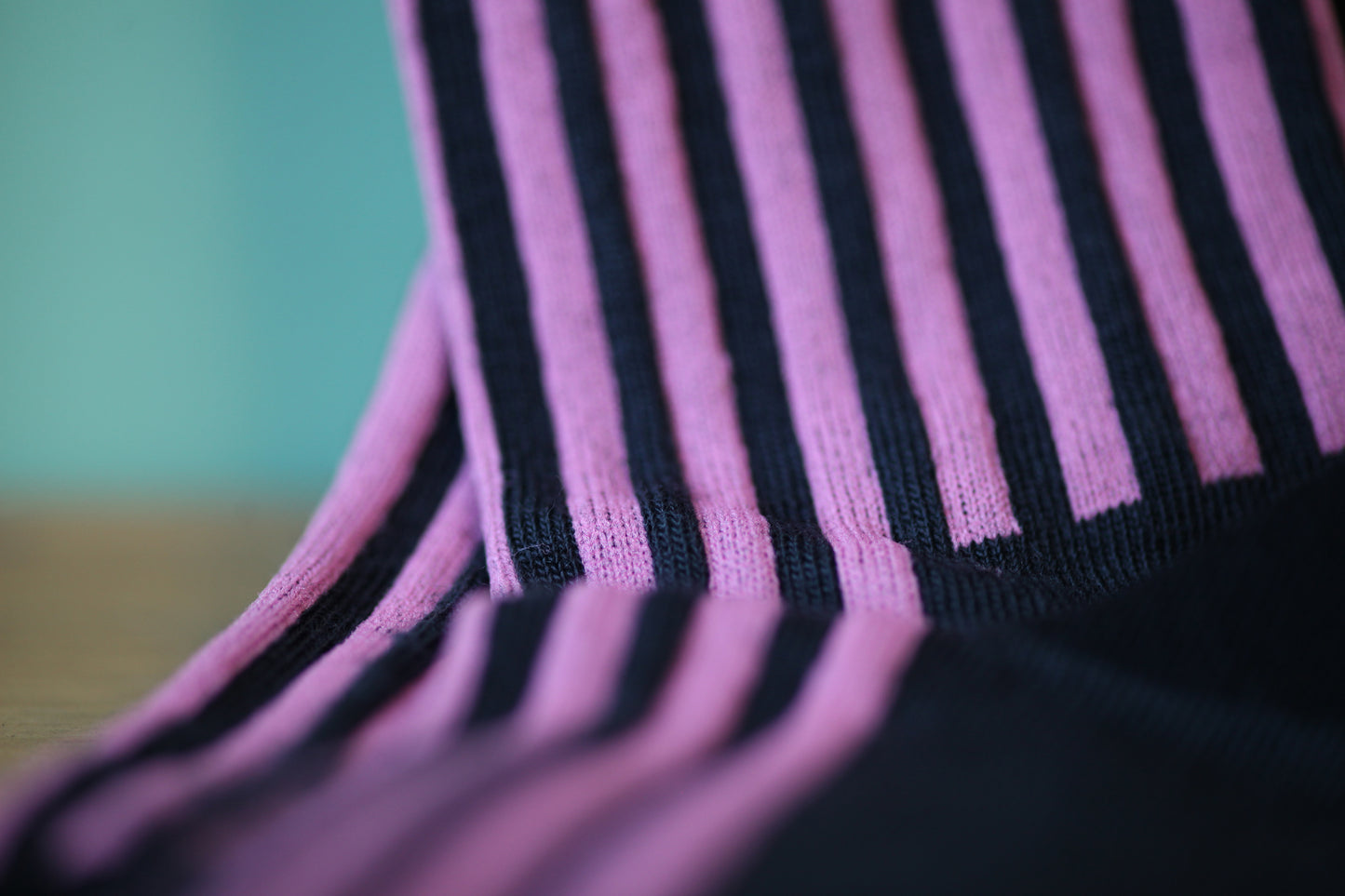 Pink Stripe Socks by Turumeke Harrington