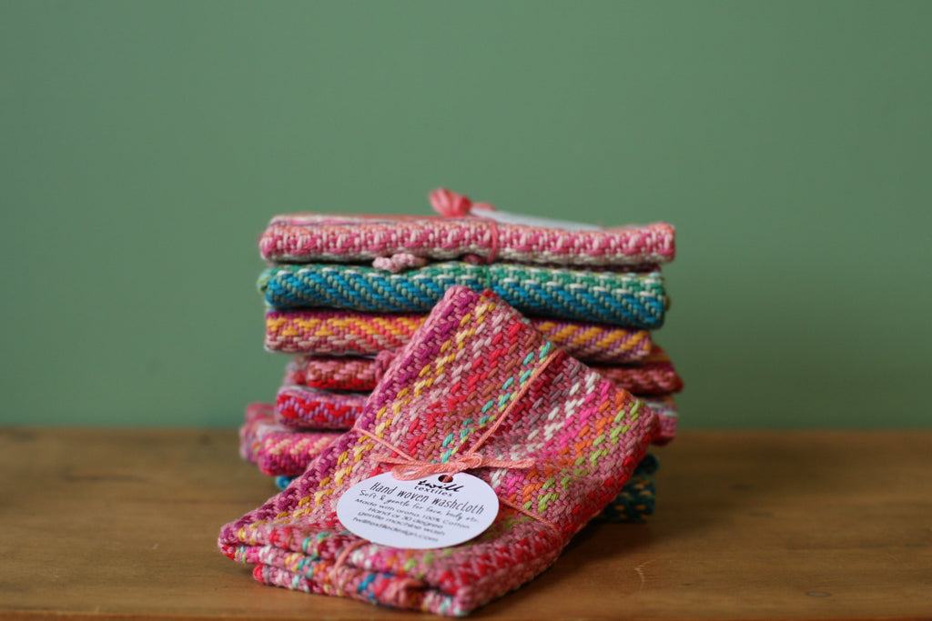Twill Textiles Hand Woven Washcloth